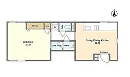 スイッチ 1LDKの間取図画像