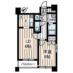 リリエンベルグ弐番館 1LDKの間取図画像