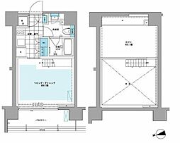 PRIMEURBANシバウラロフト 1Kの間取図画像