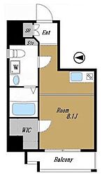 アーバイル三軒茶屋 1Kの間取図画像