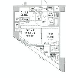 アイルグランデ押上イースト 1LDKの間取図画像