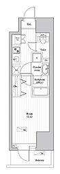 オーパスレジデンス武蔵小山 1Kの間取図画像