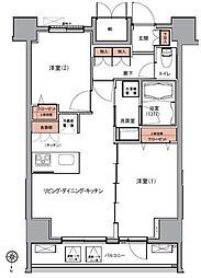 ハーモニーレジデンス錦糸町#001 2LDKの間取図画像
