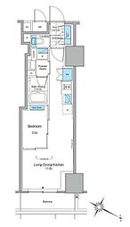 ルフォンプログレ北新宿 1LDKの間取図画像