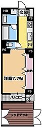 ラ・ヴィスタ西新宿2 1Kの間取図画像