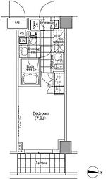 ザ・パークハビオ高円寺 1Kの間取図画像