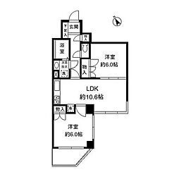 深沢614マンション 2LDKの間取図画像