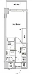 ハーモニーレジデンス西麻布 1Kの間取図画像