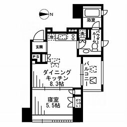 プライムアーバン四谷外苑東 1LDKの間取図画像