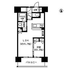 ParkCube東品川 1LDKの間取図画像