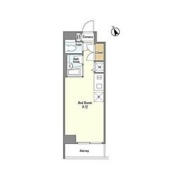 PREMIERSTAGEOSAKI ワンルームの間取図画像