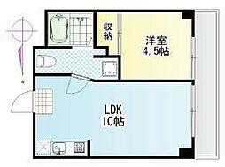 ロイヤルハイツ新高円寺 1LDKの間取図画像