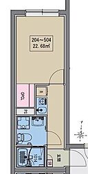 マキシヴシティ南品川 1Kの間取図画像