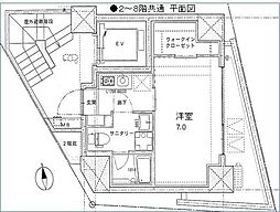 外苑キリンビル 1Kの間取図画像