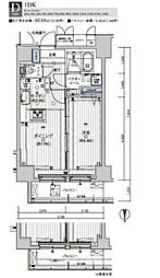 MAINSTAGE錦糸町7ラピス 1DKの間取図画像