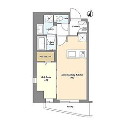 AIFLAT阿佐ヶ谷 1LDKの間取図画像