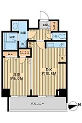 HF早稲田レジデンス 1LDKの間取図画像
