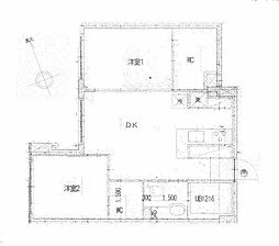 ベルジューレ高輪 2LDKの間取図画像