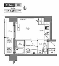 プラウドフラット隅田リバーサイド 1011 ｜ 東京都中央区新川１丁目31-7（賃貸マンション1R・10階・21.91㎡） その2