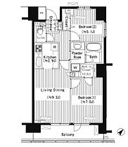 プライムアーバン東中野コート 108 ｜ 東京都新宿区北新宿４丁目9-12（賃貸マンション2LDK・1階・56.71㎡） その2