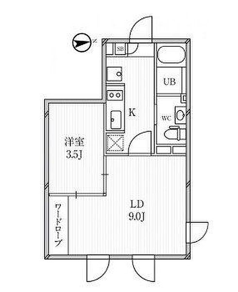 ルクレ高田馬場 ｜東京都新宿区高田馬場３丁目(賃貸マンション1LDK・2階・31.99㎡)の写真 その2