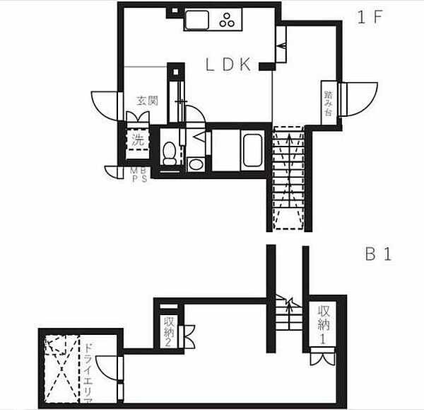 ミオテゾーロ哲学堂カーザ ｜東京都新宿区西落合２丁目(賃貸マンション1LDK・1階・59.21㎡)の写真 その2