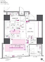 ズーム中目黒 305 ｜ 東京都目黒区中目黒２丁目8-9（賃貸マンション1LDK・3階・40.14㎡） その2