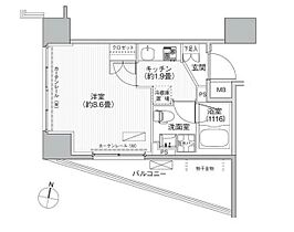 コスモグランス南品川 707 ｜ 東京都品川区南品川５丁目3-13（賃貸マンション1K・7階・25.58㎡） その2