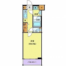 プレール・ドゥーク高井戸 3階1Kの間取り
