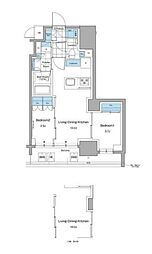 ルフォンプログレ本郷三丁目 2LDKの間取図画像