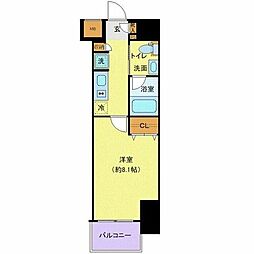 ライトハウス大塚 8階1Kの間取り