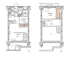 ブランシエスタ西馬込 7階2LDKの間取り