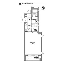 コンフォリア大森町 210 2階1Kの間取り