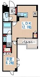 ジオ新宿百人町 3階1LDKの間取り