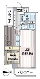 藤和半蔵門コープ 8階1LDKの間取り