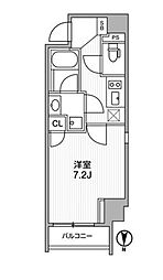 ライトハウス西新宿 502 5階1Kの間取り