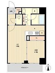 ザ・パーククロス広尾 601 6階1LDKの間取り