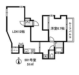 間取図画像 1LDK