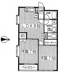 間取図画像 2LDK