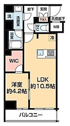 アルコバレーノ押上ブロッサム 1LDKの間取図画像