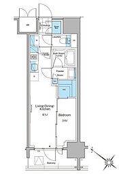 ルフォンプログレ西大井プレミア 1LDKの間取図画像