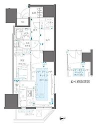 ズーム信濃町 1LDKの間取図画像