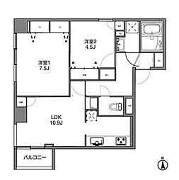 ベルフォーレ御徒町 2LDKの間取図画像