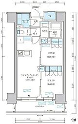 パークアクシス池袋イースト 2LDKの間取図画像