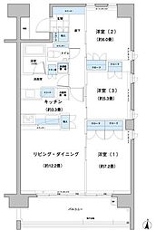 ガーデニエール砧レジデンス 3LDKの間取図画像