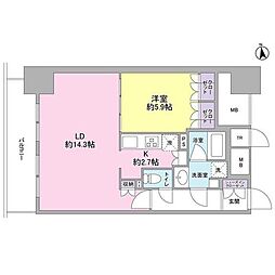 スタイリオ品川中延 1LDKの間取図画像