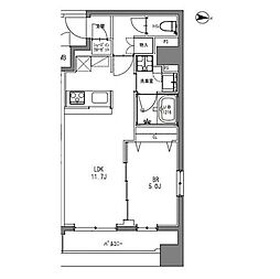 ラドゥセール秋葉原 1LDKの間取図画像