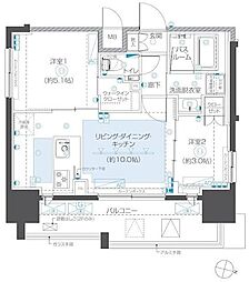 ズーム本郷 2LDKの間取図画像