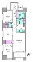 レジディア日本橋馬喰町 3LDKの間取図画像