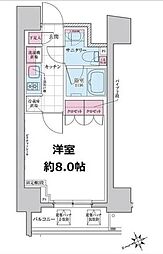 ステラメゾン三軒茶屋 1Kの間取図画像